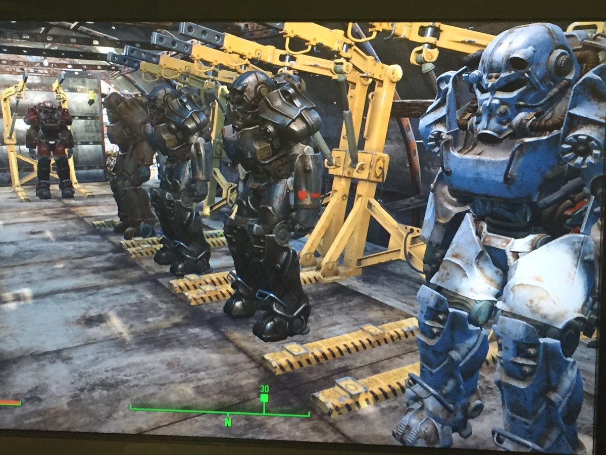 平方昌宏 デビザコ連載中 Sur Twitter フォールアウト4のパワーアーマー集め楽しくてヤバイ アイアンマンみたいに最初のボロッちいやつから最新型まで飾れるヤバイ T Co Npvwvdm0hh