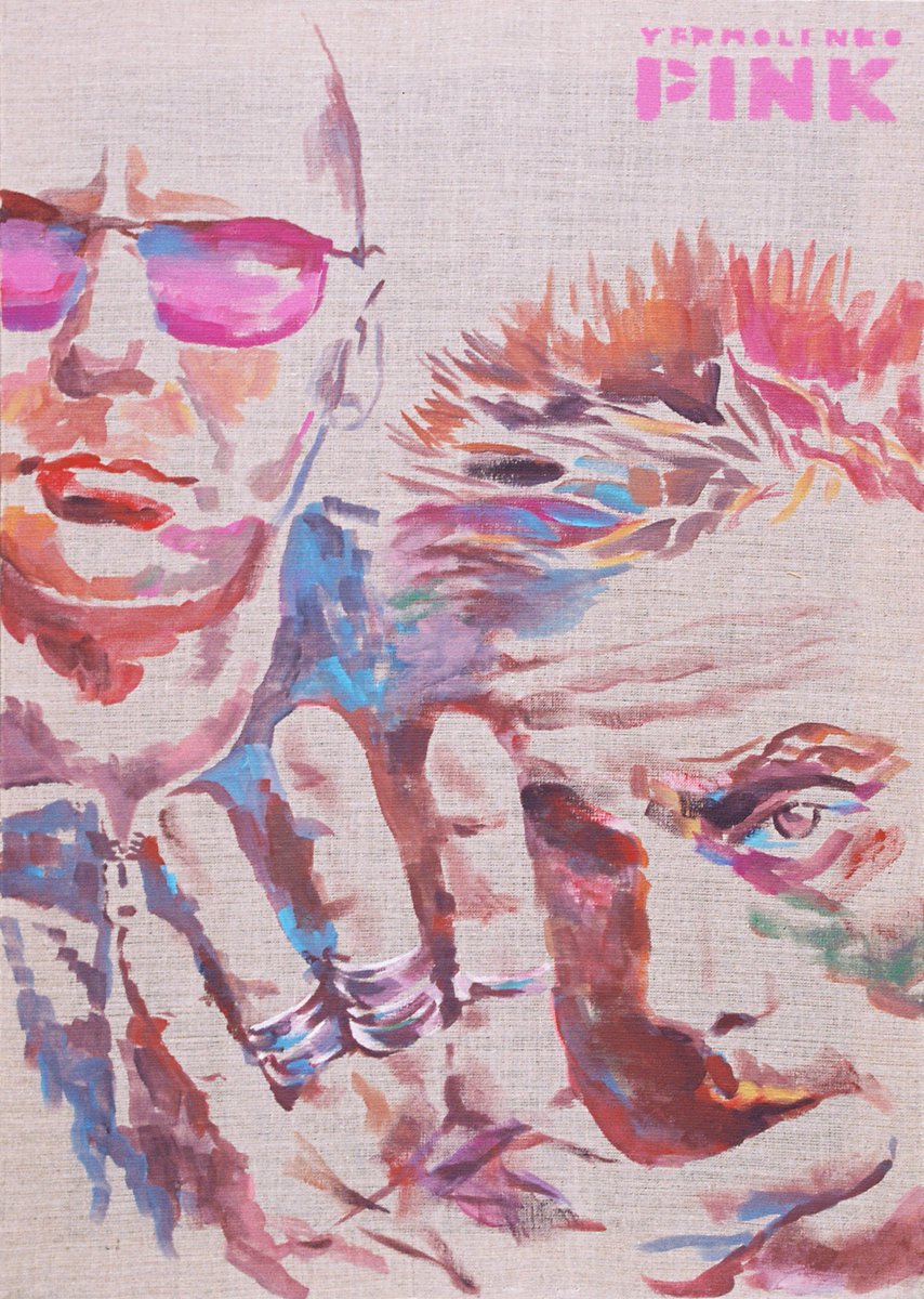 ErmolenkoYury's tweet image. #RobBirch &amp;amp; #NickHallam.#StereoMCs&quot;by #YuryErmolenko&quot;#PINK&quot;#series #acrylic 80x55cm #RapanStudio #contemporaryart