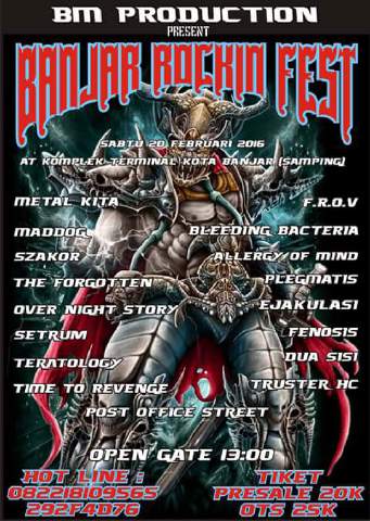 Today BANJAR ROCKIN FEST!!! <a href="/komplek/">Komplek komunitas..</a> terminal Kota Banjar. We're on the stage at 07.00pm-07.30pm. See u there...