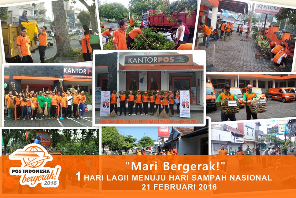 PosIndonesia's tweet photo. Besok seluruh keluarga besar Pos Indonesia akan ikut memperingati Hari Peduli Sampah Nasional #PosIndonesiaBergerak https://t.co/q0hXzPhLA7