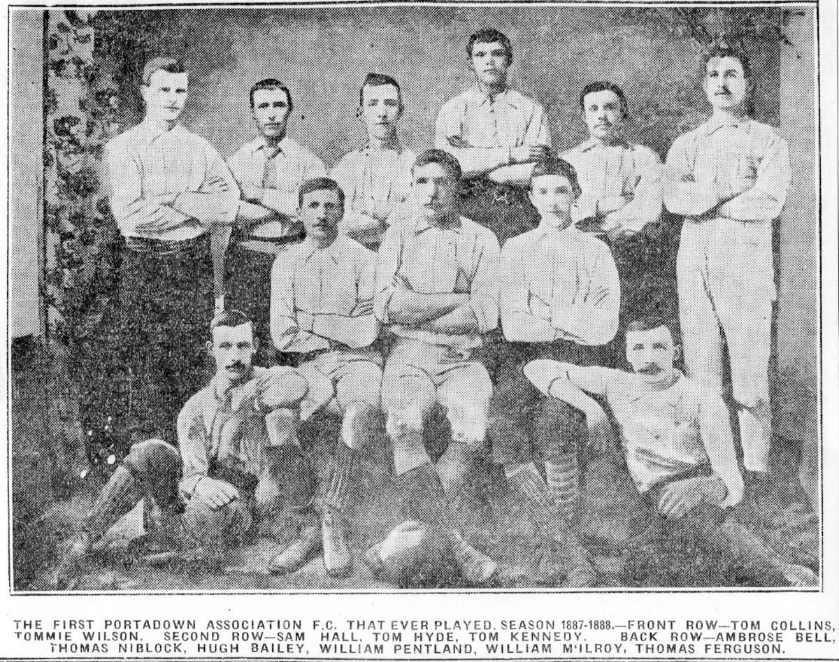 IrishLeaguePics's tweet image. The first ever Portadown FC team that played in the 1887-1888 season.
