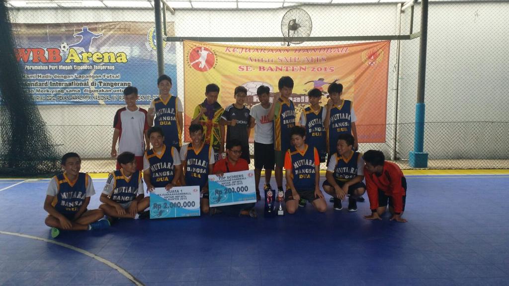 We are the winner at student handball competition 2015 in banten, indonesia.