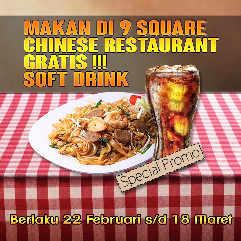 Welcome!! Beli 1 makanan dapat soft drink gratis \^^/mulai 22 Febuari 2016 s/d 18 Maret 2016 hanya di Resto Lt.2 😍😍