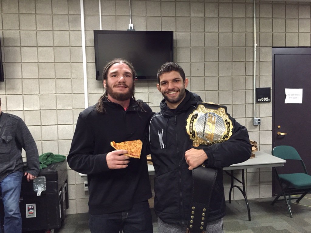 RFAfighting's tweet photo. @JmNaKo got 🍕, @ThiagoMoisesMMA got 🏆, and both got their hands raised tonight at #RFA35!

#andNEW
@AXSTVFights https://t.co/NUYyo3sh3F