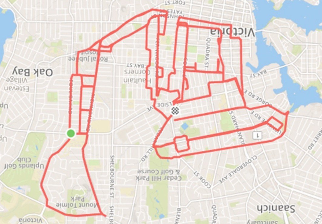 indy100's tweet image. A man is making creative drawings on maps using his bike and GPS i100.io/48yIDpd