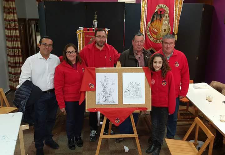 digollo's tweet image. Presentació esbosos de la Falla Plaça Sant Josep Raval. Moltes gracies amics per l esforç i la complicitat.