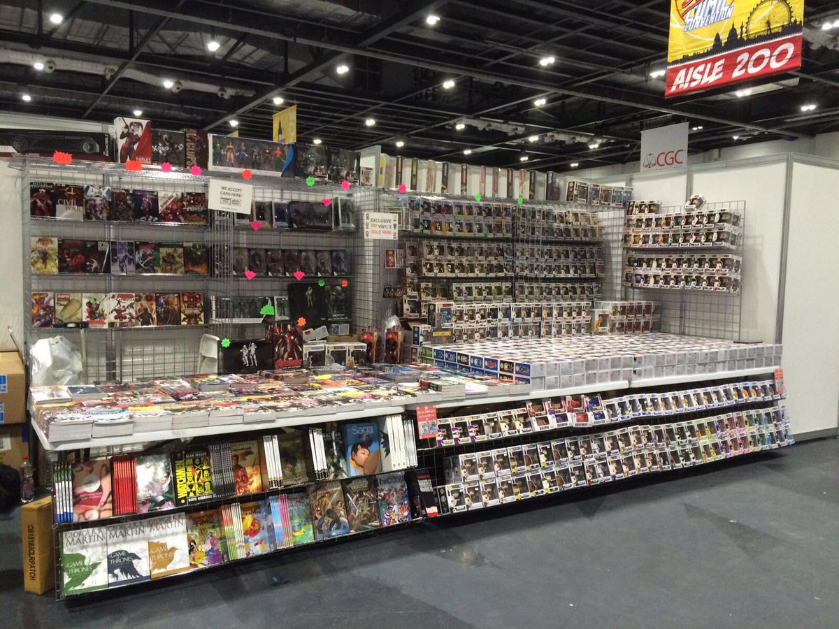 ComicParade's tweet photo. All set up and ready to go at LONDON SUPER COMIC CON!!! https://t.co/MCTvePsxtx
