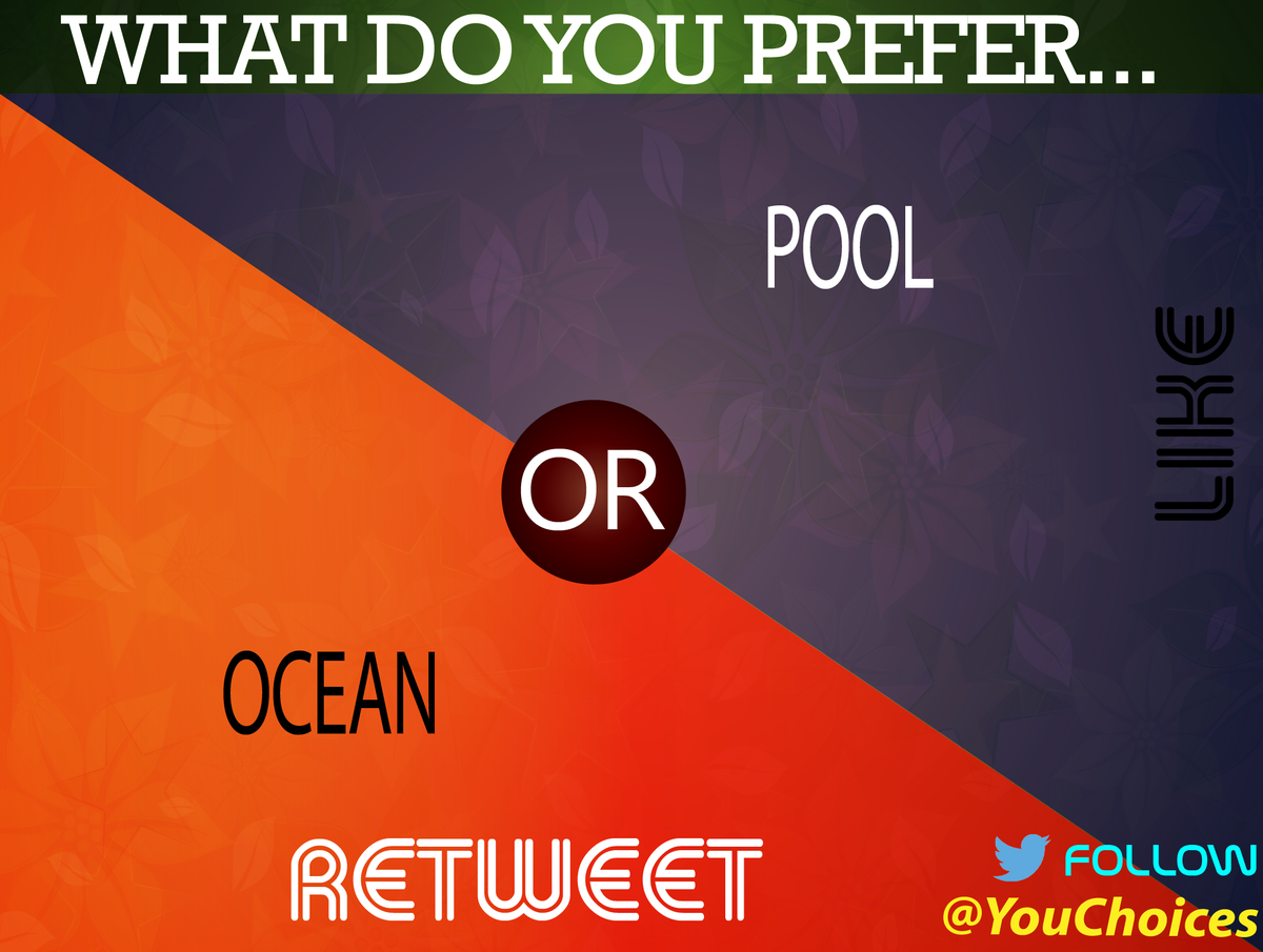 YouChoices's tweet image. Ocean or pool?