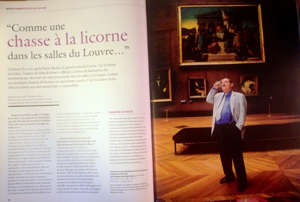 Musee Du Louvre Sentite Condoglianze Ai Cari Di Umberto Eco Qui Un Intervista Rilasciata A Grande Galerie Journaldulouvre Nel 09 T Co Fkmeu3jxfh