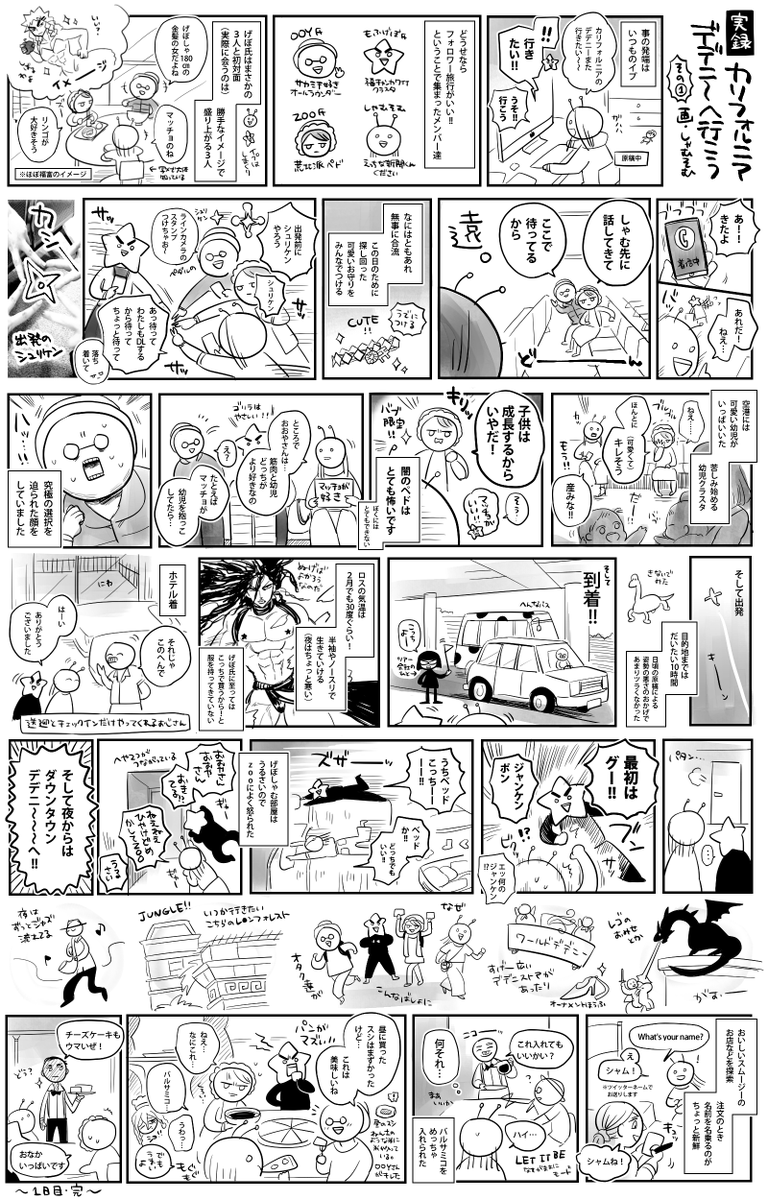 【実録】カリフォルニアデデニ〜旅行記!!3枚まとめた〜!
身内ネタですがお許しください 
