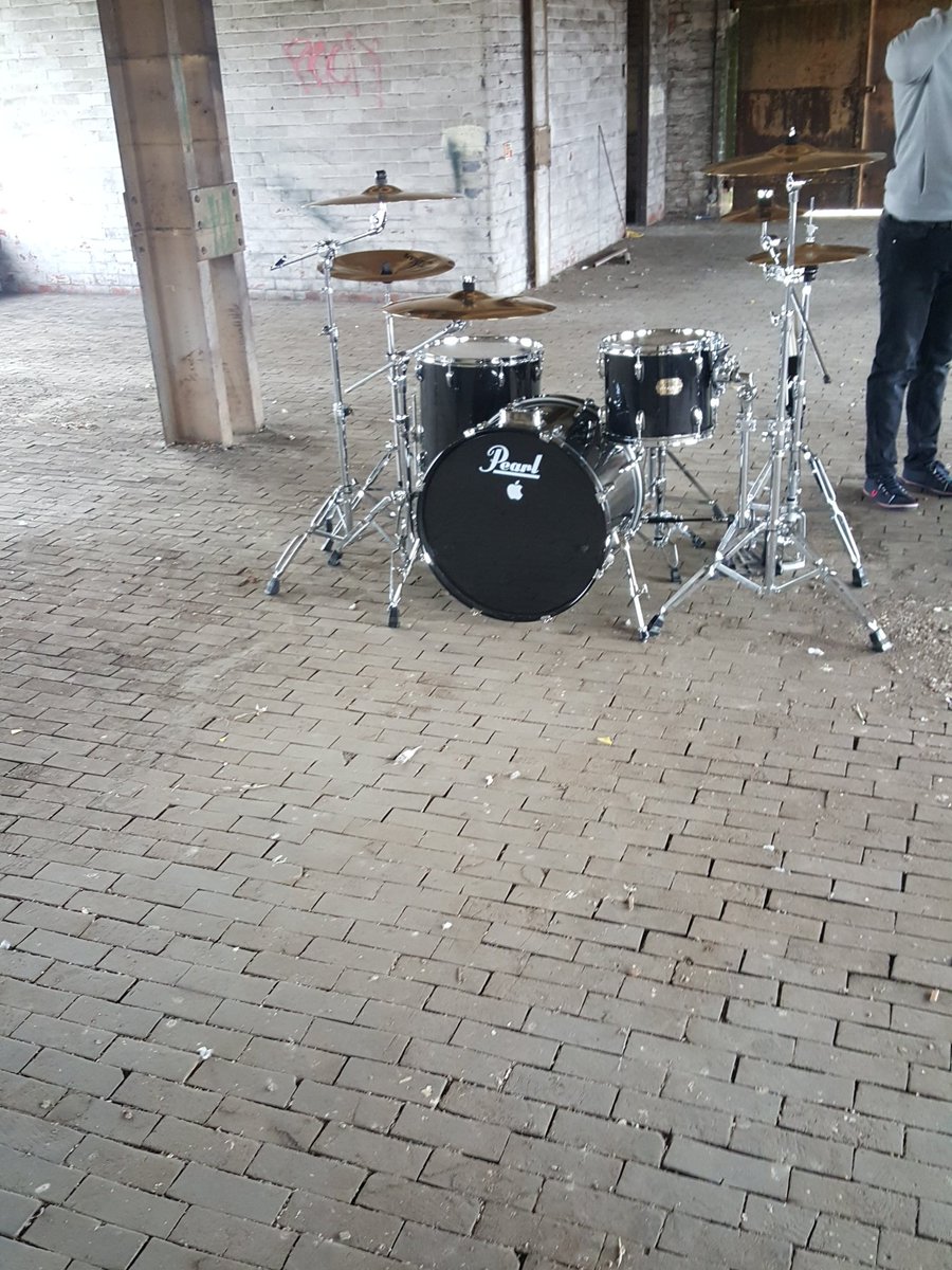 Setting up to shoot our debut music video So Set Fire!