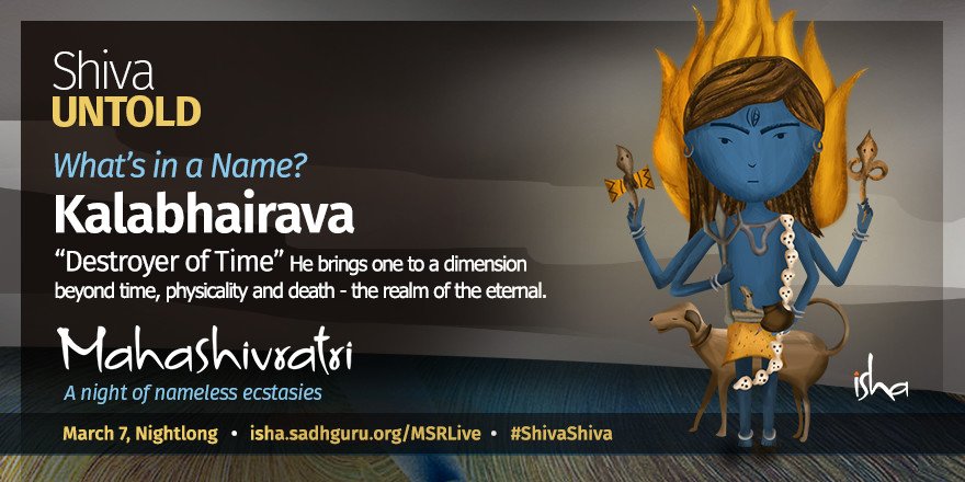 ishafoundation's tweet image. Ans to poll on- forms of Shiva: KALABHAIRAVA
Shiva Untold-What's in a name?
isha.co/23YwFaj #ShivaShiva