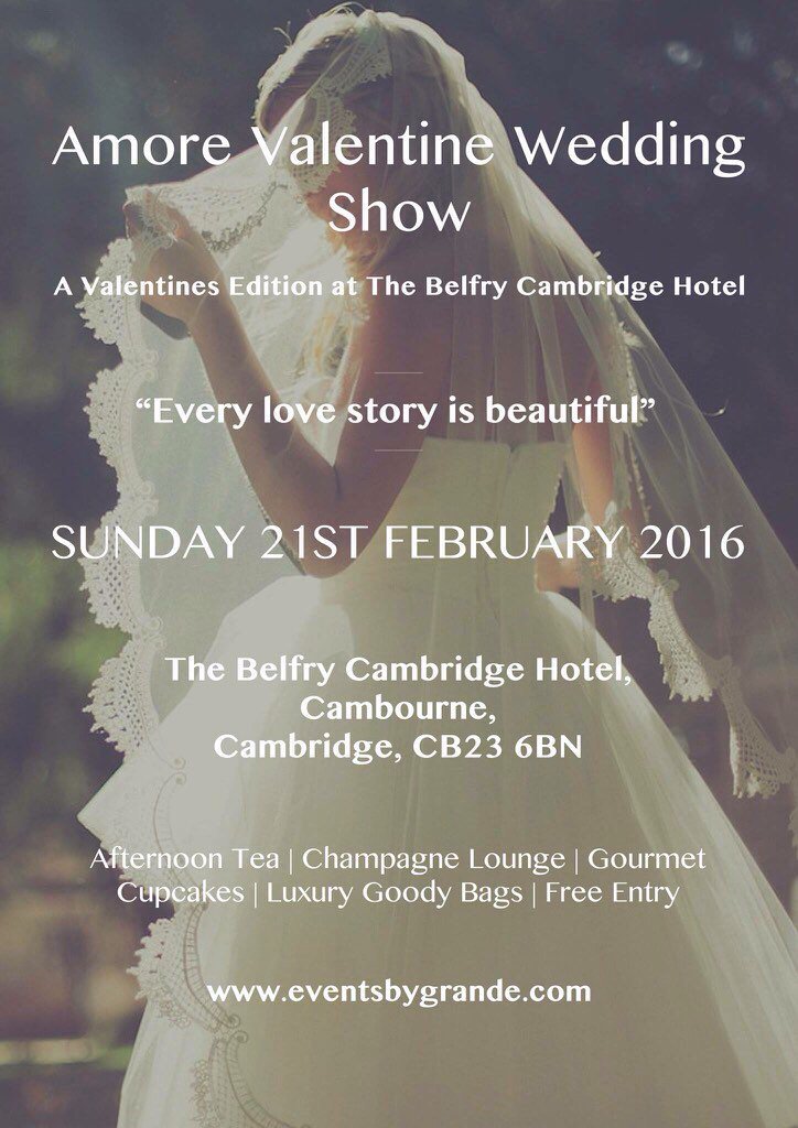 Come and see us tomorrow at <a href="/CambridgeBelfry/">Cambridge Belfry</a> with all kinds of suppliers to help you make your day perfect 💍👰🏼😍