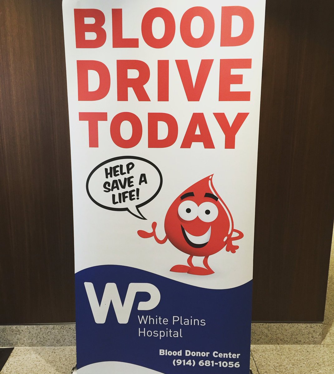suburbiard's tweet photo. Come by and give blood at the White Plains Hospital! #srdstrong at @WPHospital https://t.co/rw3sudMVOl