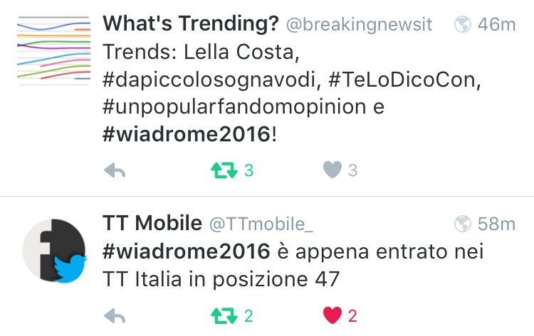 WIADRome's tweet photo. Grazie a tutti per il vostro sostegno e interesse! #trendinglive #wiadrome2016 #WIAD16 https://t.co/sJplo289PE
