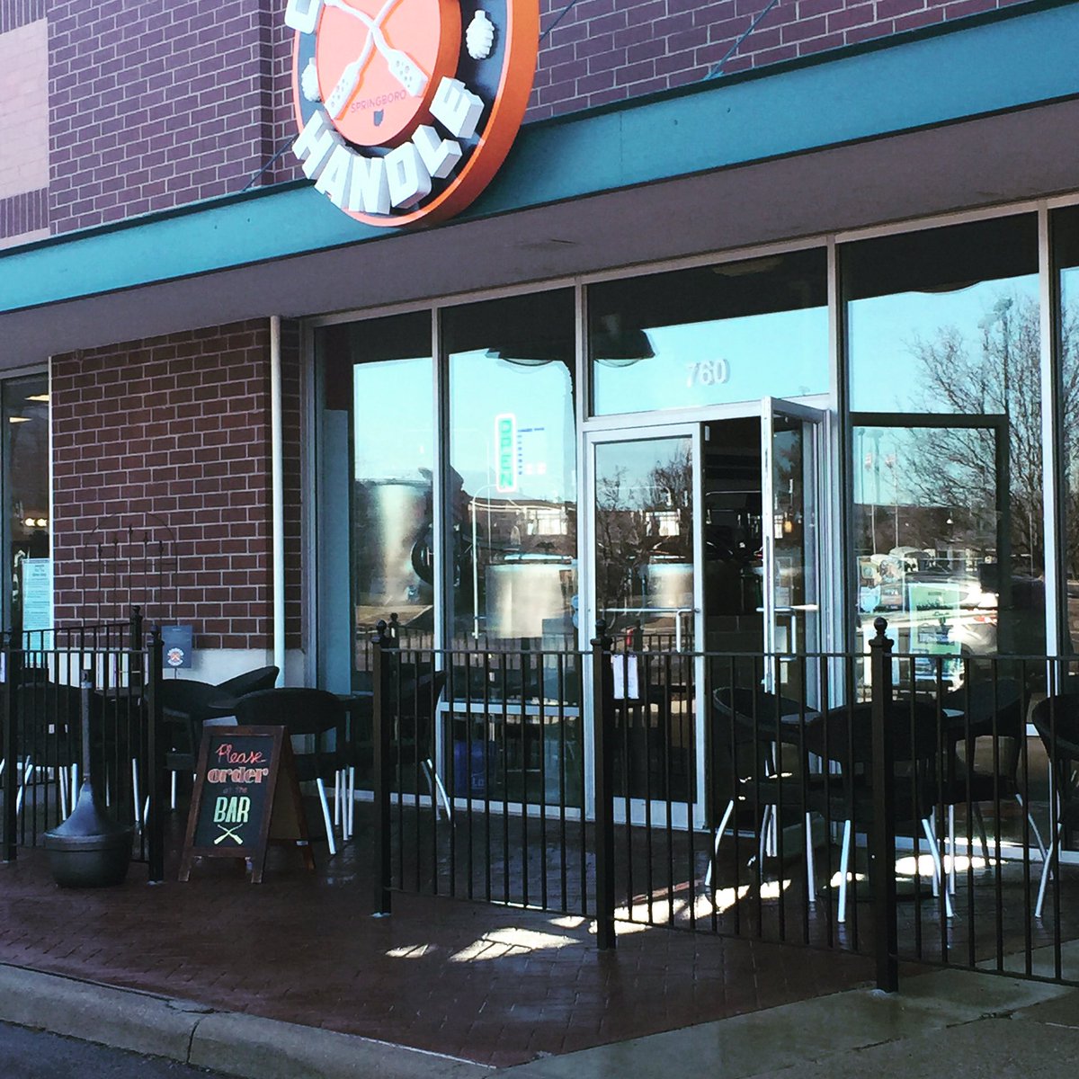 crookedhandle's tweet photo. Spring is here and so is our patio furniture! Five beers on tap today! Stop in on your walk today! #itspatiotime! https://t.co/sz5r8f6XUe