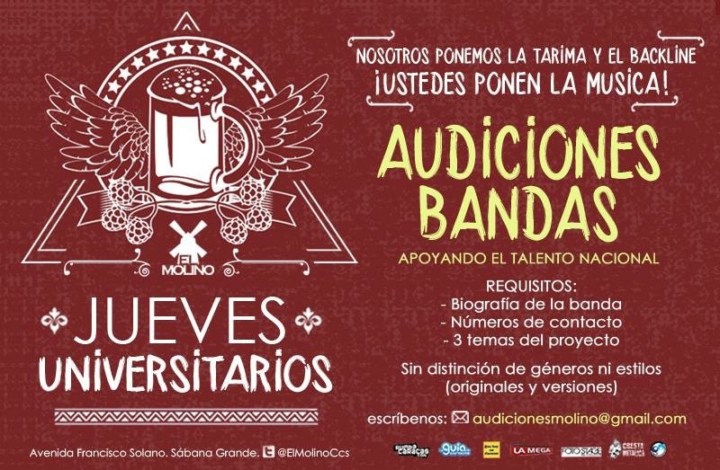 ¿Tienes una banda?

Los JUEVES en el Molino te ponemos tarima y backline para que rockees con todos los hierros »