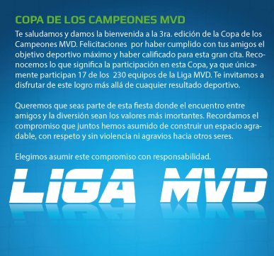 Les deseamos feliz Copa de los Campeones MVD.
