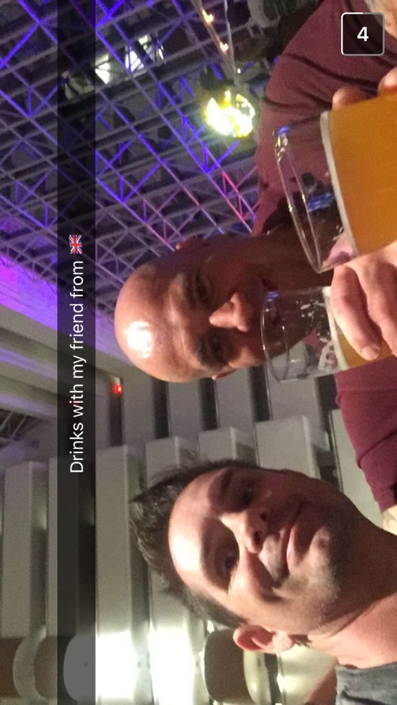 BCDcheer's tweet image. A few drinks with my fellow #cheerdad from @WorldCupallstar  #wcss #unityallstars good luck tomorrow stars