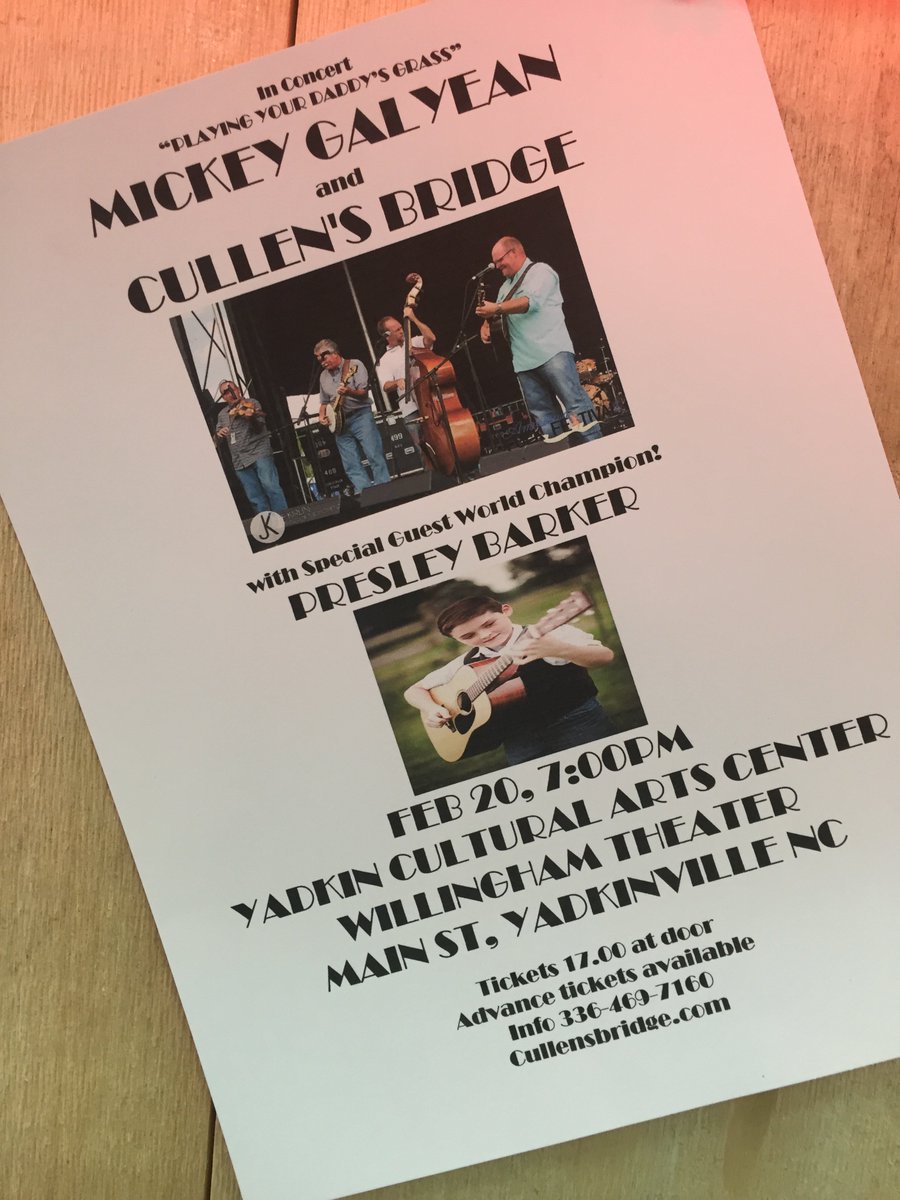 ConnectionSolut's tweet image. Mickey Galyean &amp;amp; Cullen's Bridge with Special Guest Presley Barker presented by Connection Solutions live tonight.