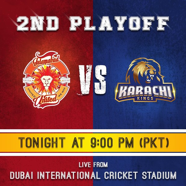 IsbUnited's tweet photo. #ISLU faces off against the #KarachiKings in the 2nd playoff of the #HBLPSL #Unitedwewin #AbKhelKeDikha #DimaghSe https://t.co/sL1ZhJn0vi