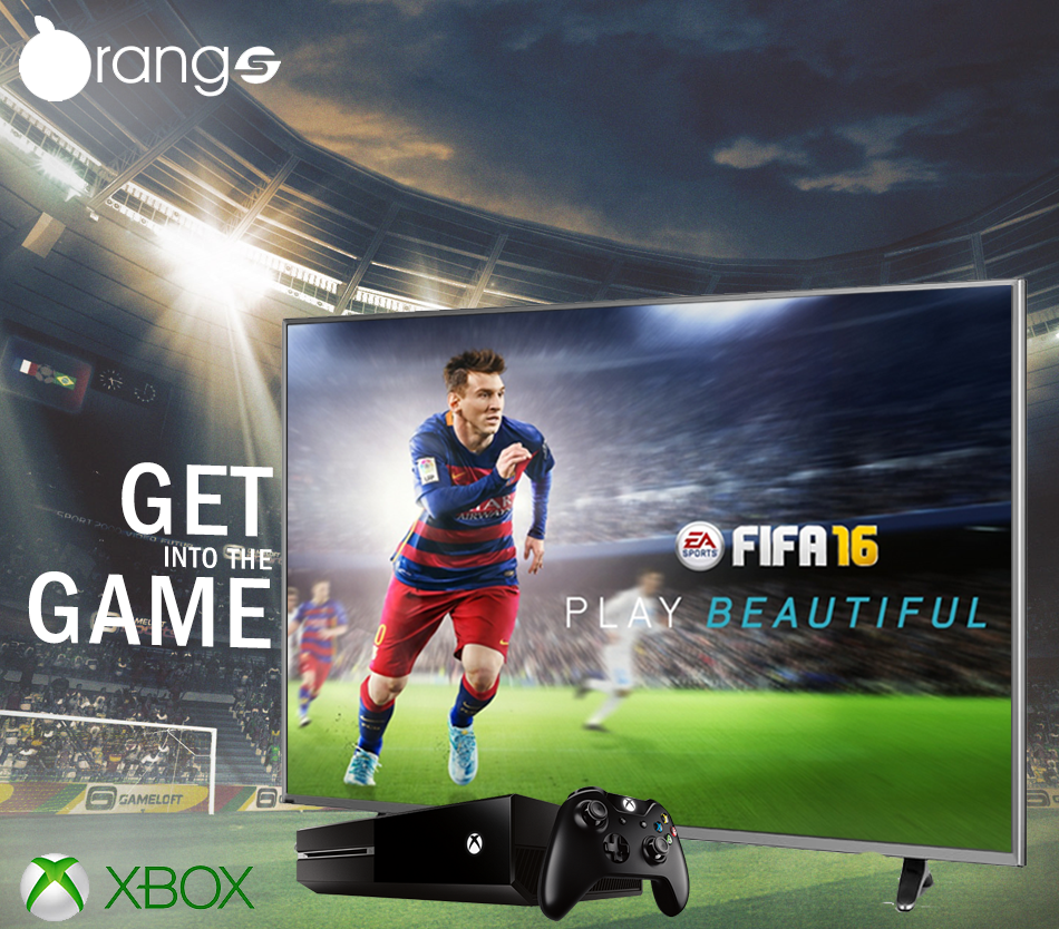 OrangeLEDTVs's tweet photo. Get into the Game with Xbox and Orange TV to enjoy the weekend! What are your plans? #Fifa16 #SigmaPk #OrangeLED https://t.co/S3pX6MCbfi