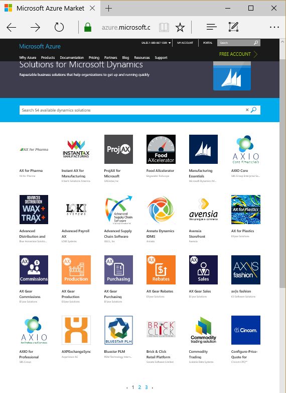 satishthomas's tweet photo. Now available: 50+ curated #MSDynAX ISV solutions (ERP) on #Azure Marketplace! Chk it out - https://t.co/D7I9SIHaH7 https://t.co/055bClpTc9