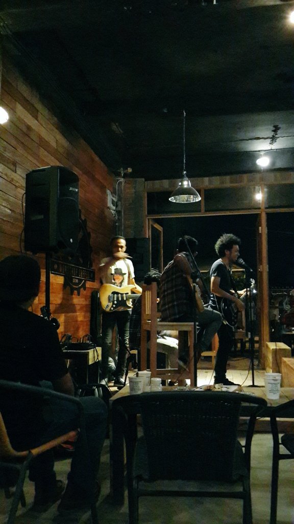 Ikan asar band perform at soft opening #workshopcoffeeAmbon now #ngopidiambon