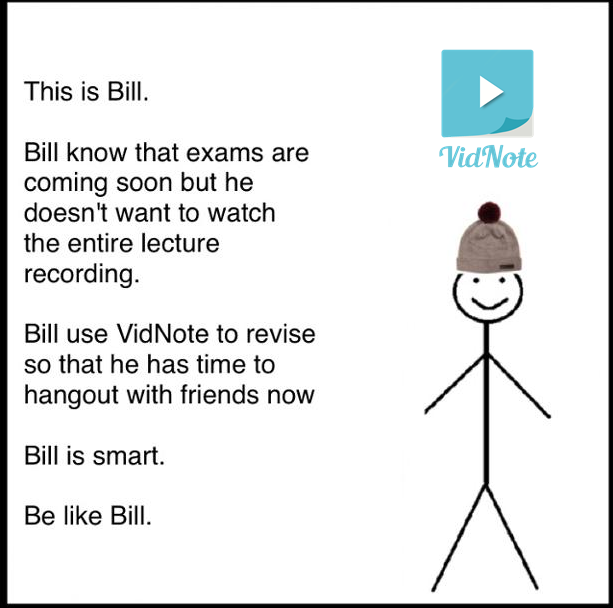 VidNoteUK's tweet photo. Bill is smart. Be like Bill. VidNote Indiegogo campaign launch in 4 days. #cassmsi #vidnoteuk #belikebill https://t.co/ZN1ZqaYp2O
