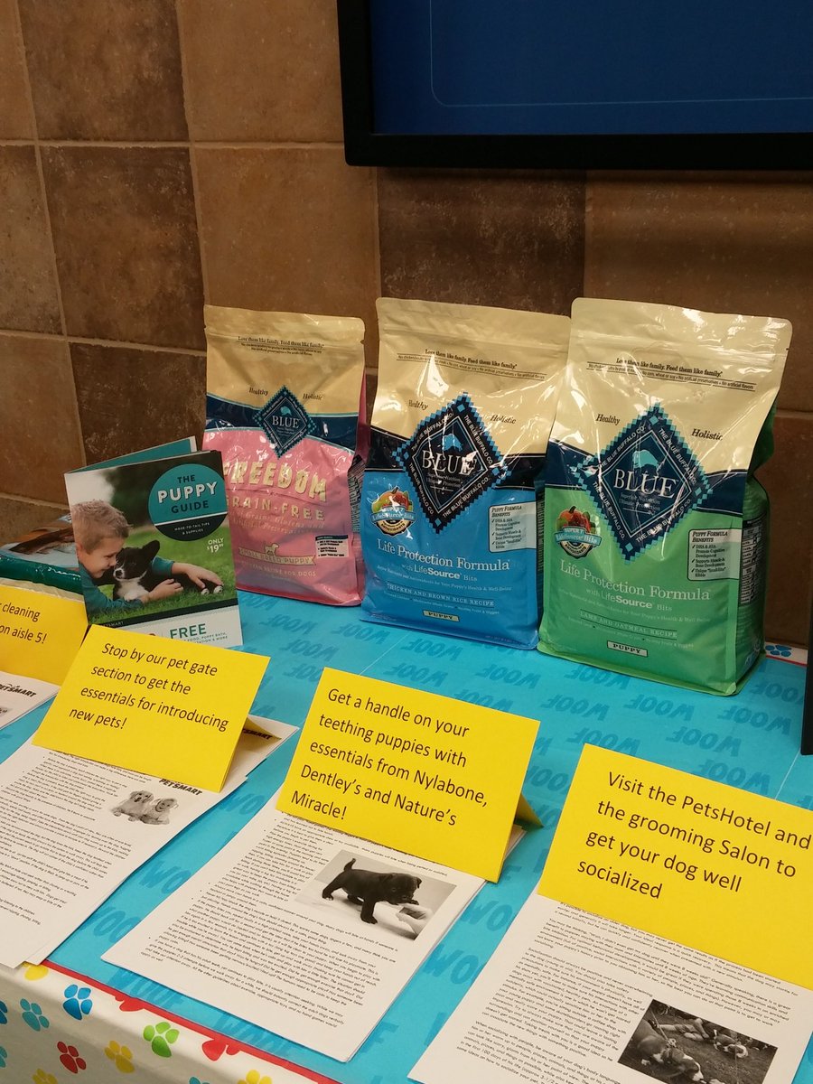 petsmart1356's tweet photo. Come see us at @petsmart1356 and our partners @bluebuffalo  for #PuppyPalooza! #teamnga @PetSmart https://t.co/3o0Zjz273k