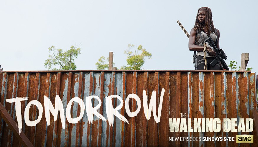 WalkingDead_AMC's tweet photo. Protecting Alexandria isn’t an easy job. #TWD is back tomorrow at 9|8c. https://t.co/2KZ9FxWLaQ