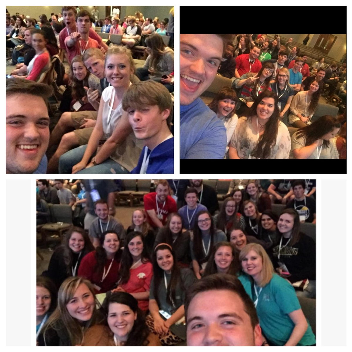 HBKEY17's tweet photo. Because we can never get everyone to sit in the same area haha thanks @NFerg01 for finding UA BCMers!! #pursue16 https://t.co/8a6e9sF1Rk