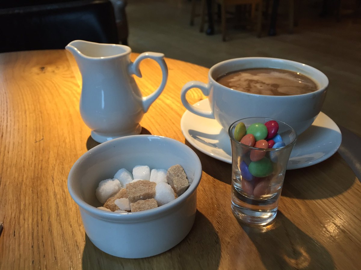 danbenyork's tweet photo. Great example of #KanoTheory - free unexpected smarties with coffee at All Bar One #nudgesinthewild https://t.co/Myw277XfBl