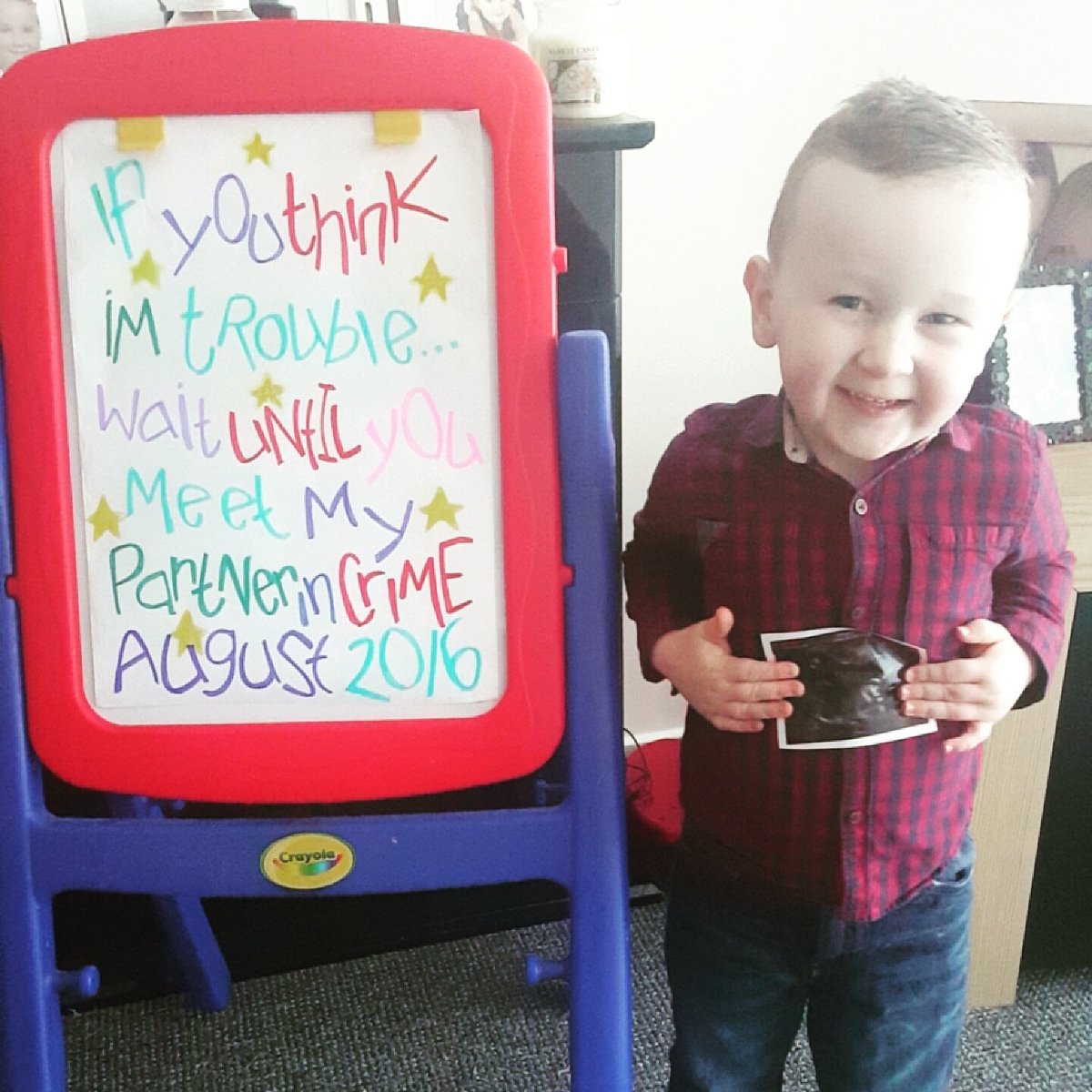 He's gunna be a Big Brother 💙  Xxx