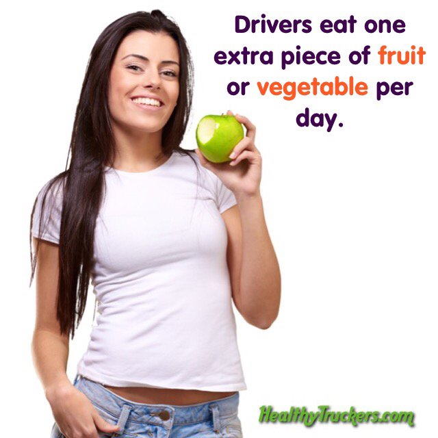 HealthTruckers's tweet photo. Drivers eat one extra piece of fruit or vegetable per day.

#HealthyTruckers #TruckersHealth #TruckerHealth https://t.co/as6PfRxVO4