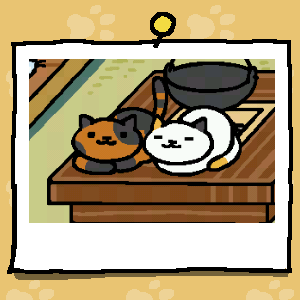 あかさびさん「しろみけなら俺の隣で寝てるよ」 #ねこあつめ 