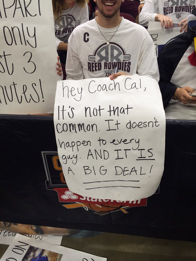 TexAgs's tweet photo. Apparently, Rachel Green has now chimed in on the Calipari ejection... https://t.co/OrvnuUI2yf