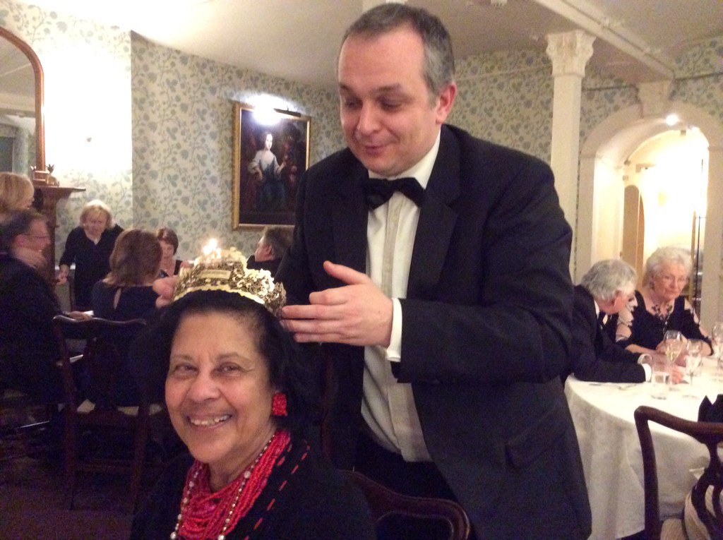 General Manager Lionel crowning <a href="/MiddlethorpeHal/">Middlethorpe Hall NT</a> s PIPER-HEIDSIECK Queen Joyce Jones!