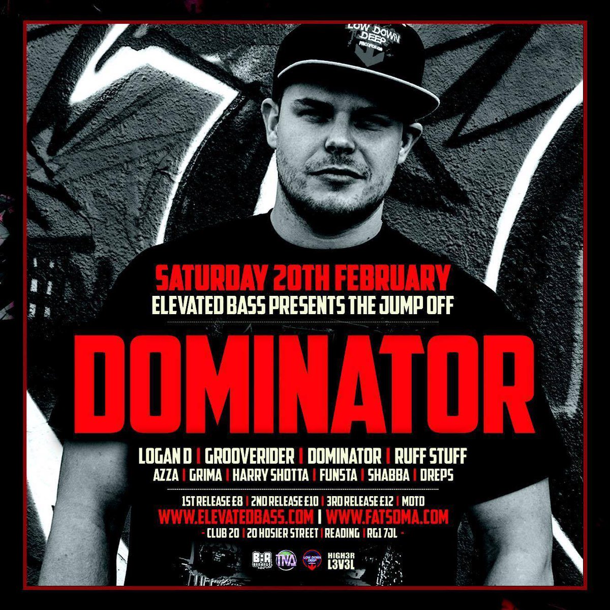 Elevated_Bass_'s tweet photo. TONIGHT! @LOWDOWNDEEPRECS #dnblegends @LoganD1983 and @DOMINATORDJ_ at #jumpoff https://t.co/ijAbrXvr4R  #dnb #np https://t.co/aSE4PdYj3X
