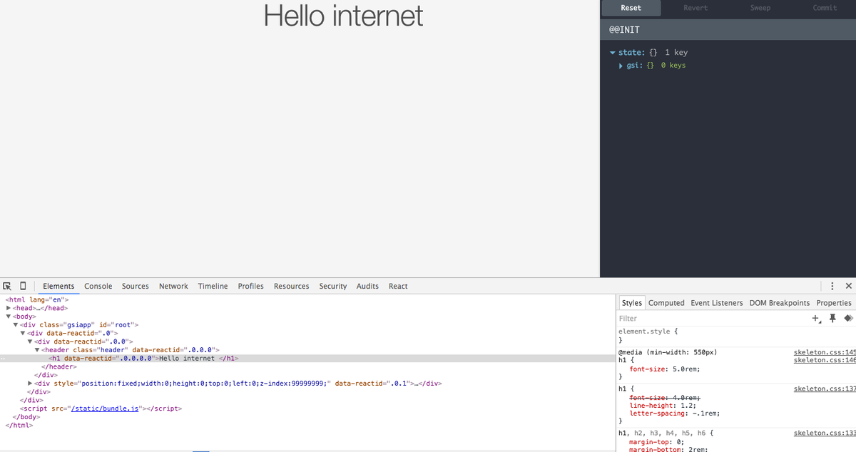 herrolle's tweet photo. Exciting times when starting on the new version of GSI using cutting edge fun!
#redux #reactjs #getskeleton https://t.co/AOymRvYDTB