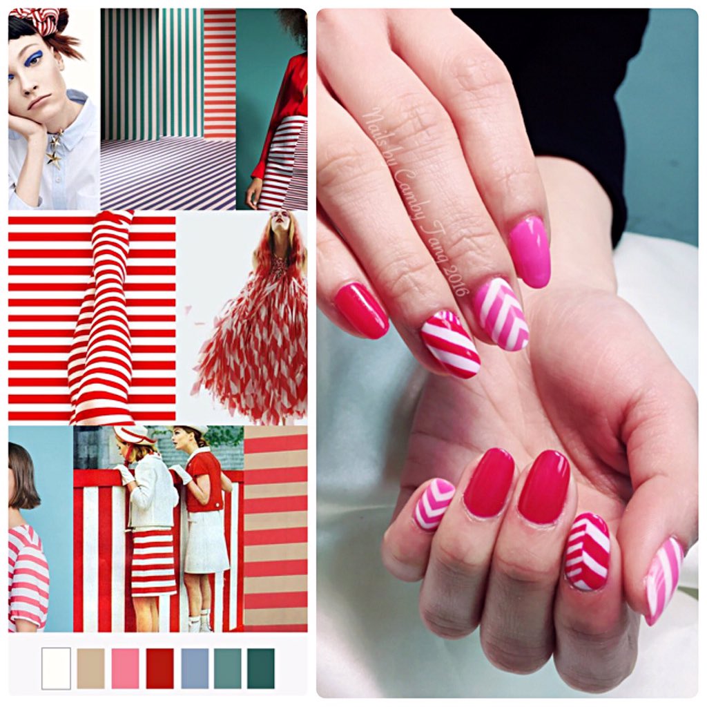 CambyTang's tweet photo. #Strip #stripnails #nail #nailart #red #redstrip #rednails #pinknails #striptrends #whitestrip #hknail https://t.co/VNJGSHdfhe