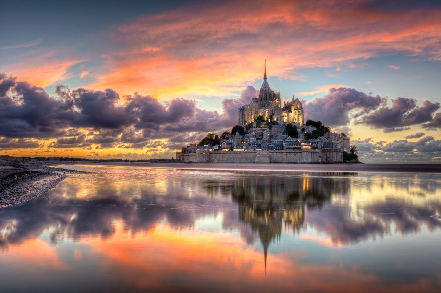 Mont Saint-Michel (Мон Сен-Мишель), Нормандия, Франция - как добраться, расписание транспорта что посмотреть. Аббатство Мон Сен-Мишель