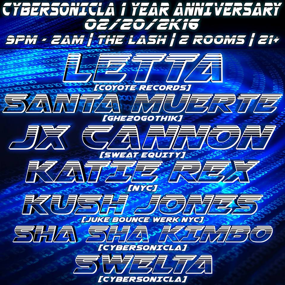≈ TONIGHT ≈
Letta, Santa Muerte, JX Cannon, Katie Rex, Kush Jones, Sha Sha Kimbo &amp; Swelta on.fb.me/1TeGfSD