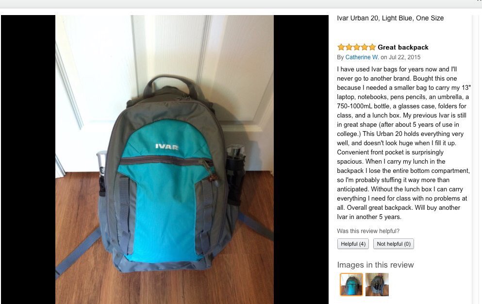 IVARpack's tweet image. FOREVER GRATEFUL for wonderful feedback like this. Thank you, Catherine! #BackpackReviews ivarpack.com/urban-20