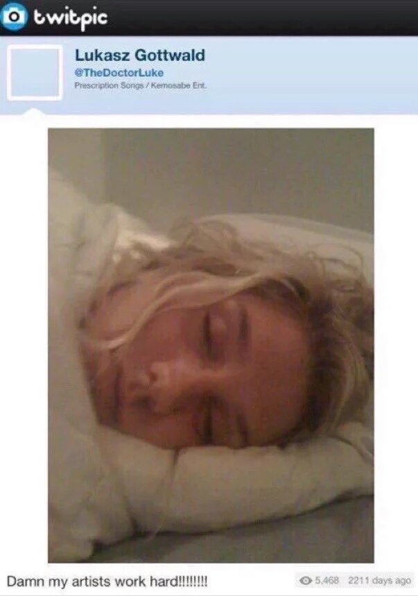 GlitterSebert's tweet photo. Dr Luke deleted this tweet yesterday. This is obviously evidence he was trying to hide! #FreeKesha #SonySupportsRape https://t.co/TWcIPi1Qof