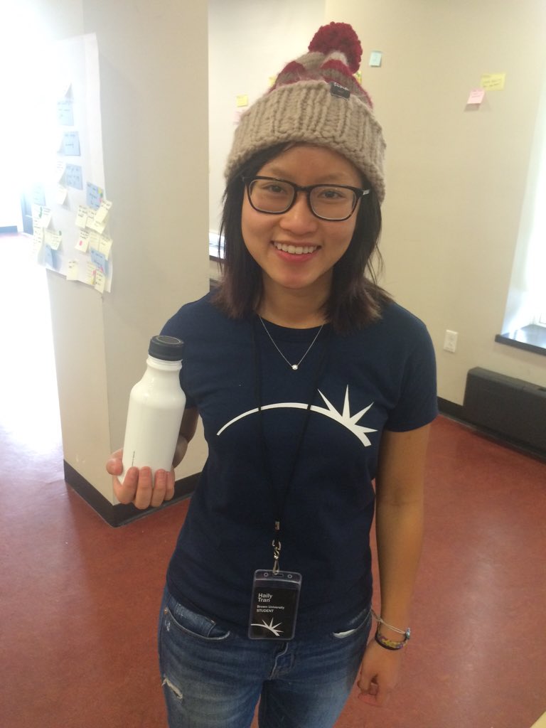 DrPhiltill's tweet photo. At @space_horizons, Haily has a bottle of Soylent. She says, "It's not people. We made sure." https://t.co/KeNm77dS4b