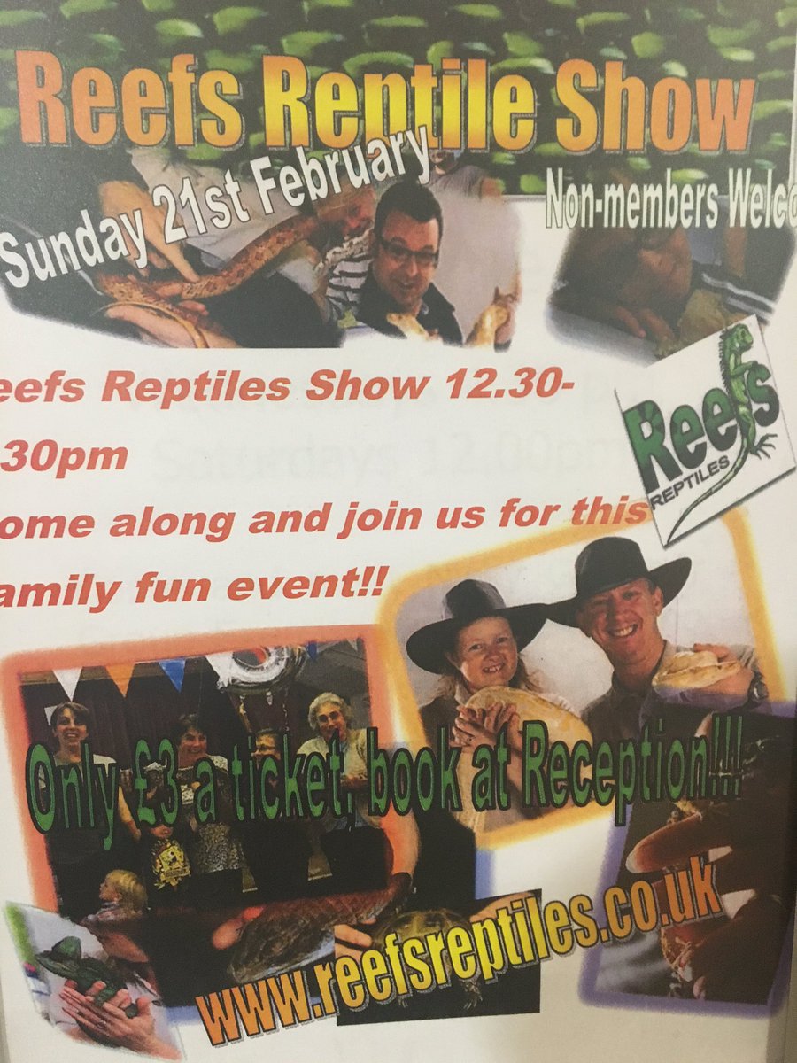 DLLSpeke's tweet photo. Who's coming to reefs reptile show tomorrow in our clubroom 12:30-14:30 #scaletastic https://t.co/bZ6VE9P2Pa