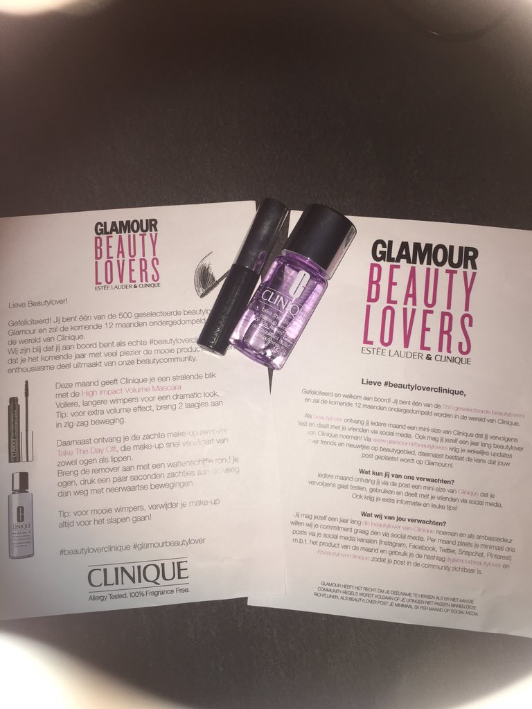 Wat onwijs leuk 😍 #beautyloverclinique #glamourbeautylover