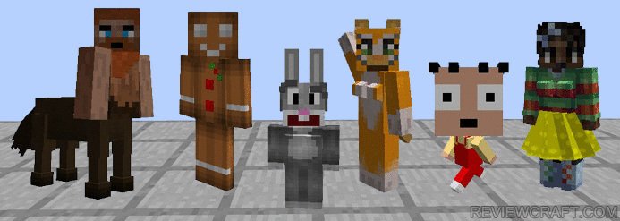 Reviewcraft on X: More Player Models Mod -  - By  @Noppes_ #MorePlayerModels  / X