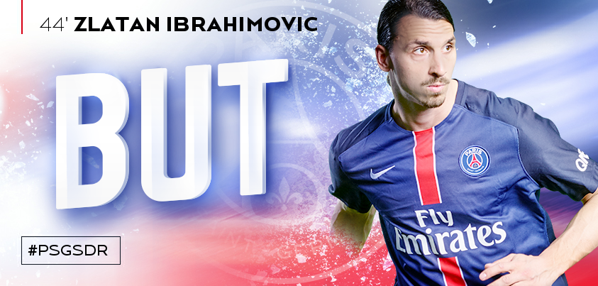 PSG_inside's tweet photo. 44' BUUUUUUUUTTTTTT de @Ibra_official !!!!!!!!!! #PSGSDR https://t.co/PzeYK8noLI